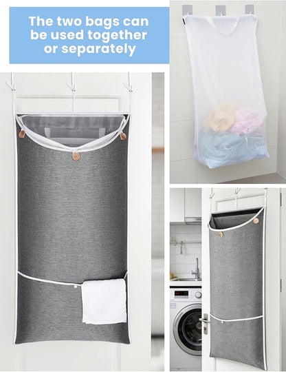 NiHome XXL Hanging Laundry Hamper Bag 39.4"x22.4"