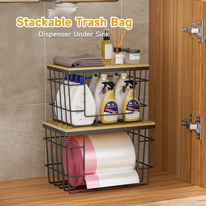 2 Pack Trash Bag Holder, Extra Large Garbage Bag Dispenser