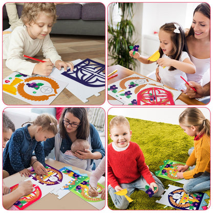 SmoothNovelty 6 Sets First Communion Banner Kits 9 x 12 Inches Felt Holy Communion Banner Kits Sunday School DIY Arts and Crafts Kit for Kids First Communion Gifts for Boys or Girls