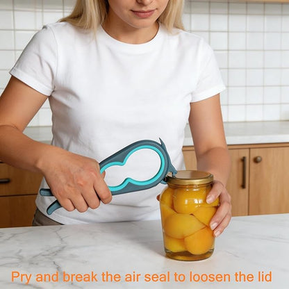 Jar Opener for Weak Hands, 5 in 1 Bottle Opener for Seniors with arthritis | Multifunction Lid Opener, Adjustable, Non-slip, Effortlessly Open Jars Bottles and Ring Pull Cans,Included Rubber Gripper Pad