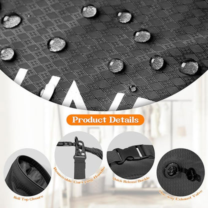 Compression Laundry Bag for Travel, Dirty Clothes Travel Laundry Bag,