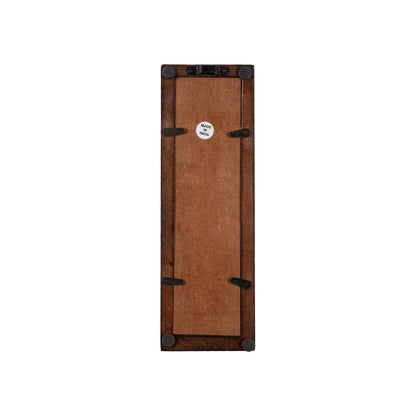 The Wooden Town Wall Hanging Plaques Wall Décor Jharokha With Mirror, Elegant Sculpture Wall Décor Panel to Enhance the Décor of Your Room or Office - 12x4 Inch - Burnt Set of 2