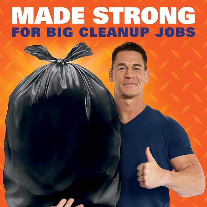 Hefty Easy Flaps Multipurpose Large Trash Bags, 30 Gallon