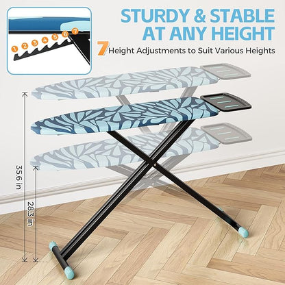 APEXCHASER Ironing Board Full Size, Iron Board and Ironing Board Set Height