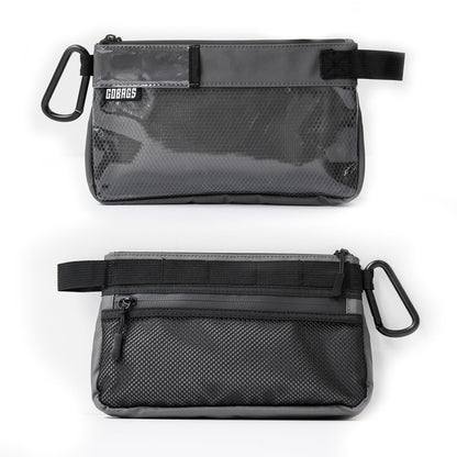 GOBAGS Production Zipper Bags - Electronics & Camera Accessories Bag - Cable organizer, Gear Accessory Pouch, Travel Camera Essentials (Small, Gray, 2 pack)
