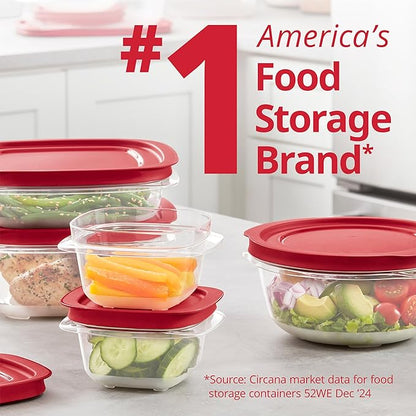 Rubbermaid EasyStore Rectangle and Square Containers, 22-Piece Set, Food