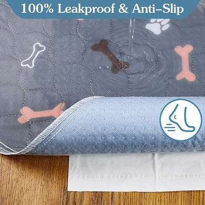Washable Pee Pads for Dogs Large 36" x 72" 2-Pack Reusable Puppy Pads Pet Training Pads, Fast Absorb Dog Mats, Waterproof Whelping Pad, Non-Slip Protects Against Urine Leakage