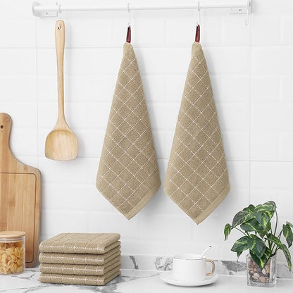 Homaxy 100% Cotton Terry Kitchen Dish Cloths, Ultra Soft and Absorbent Dish