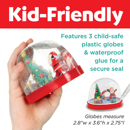 Creativity for Kids Make Your Own Holiday Snow Globes Kit | Sculpt, Decorate & Shake 3 Festive Winter Scenes | DIY Christmas Crafts for Kids to Build Creativity & Fine Motor Skills (Ages 6+)