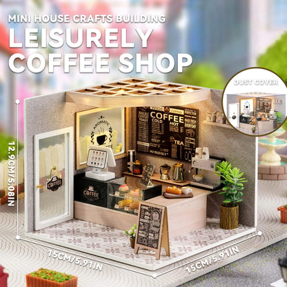 Flever DIY Miniature House Kit, Tiny Home Kit with LED Light, Mini House Build Craft Kits for Adults and Teens, Home Decor Creative Gift for Family/Friends (My Little Scene Series)