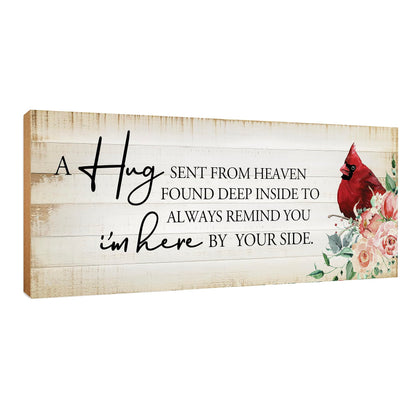 LifeSong Milestones Wooden Memorial Shelf Décor & Tabletop Signs | Loving Memory Gifts | Handcrafted Keepsakes (A Hug Sent From Heaven)