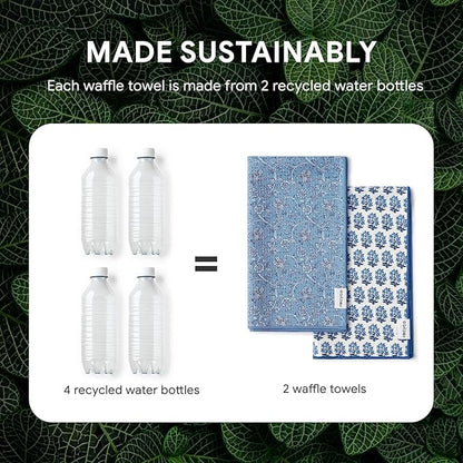 RECYCO Waffle Kitchen Towel Set of 2