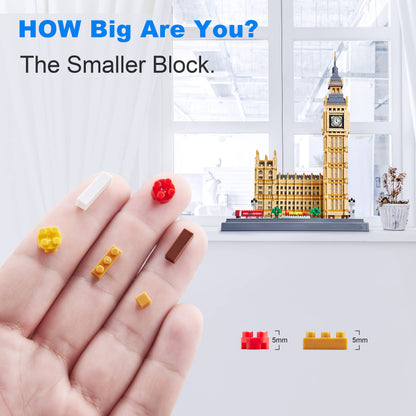 YaJie Big Ben Architecture Model Building Block Sets - World Famous Architectural Model Present for Age of 14+ and Adult(4112PCS)