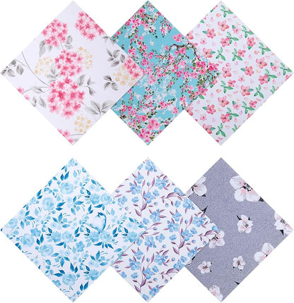 6PCS Thickened Glasses Cleaning Cloth Elegant Flower Design Microfiber Cleaning