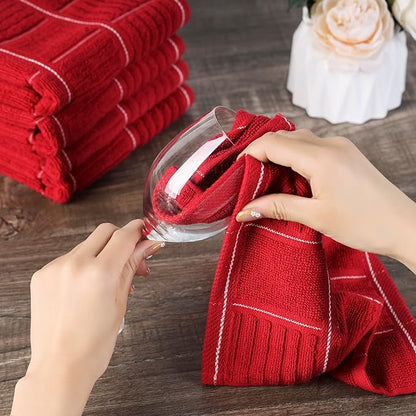 Glynniss Kitchen Towels and Dishcloths Set, Four Kitchen Dish Towels 16x26