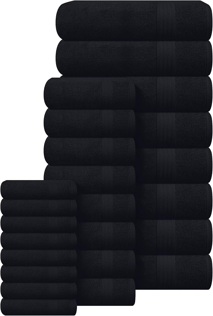 GLAMBURG Ultra Soft 24-Piece Towel Set