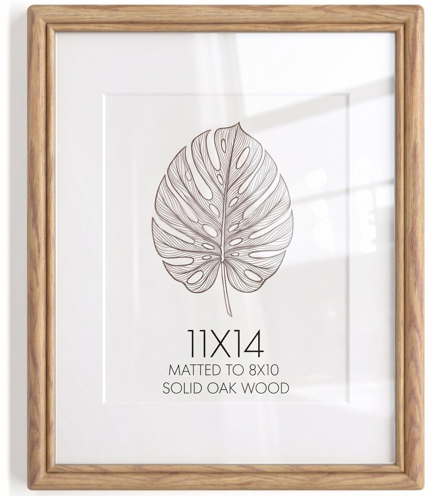 KovaScape Picture Frames,11 x 14 Picture Frame,Solid Oak Wood Picture Frame,11x14 Photo Frame with High Tempered Glass,11 by 14 Wooden Frame Matted to 8x10 Photo for Wall & Tabletop Display,1 Pack