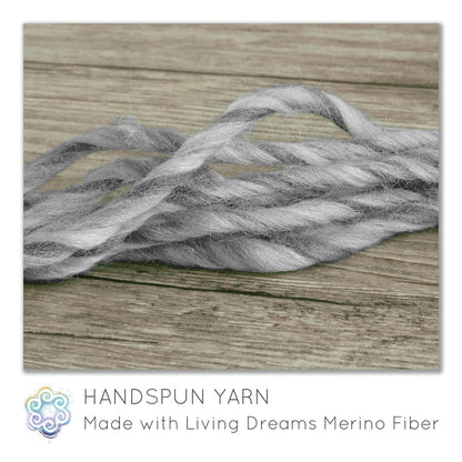 Spinning Fiber - Felting Wool Super Soft Merino Combed Top Roving for Hand Spinning, Needle Felting, Wet Felting, Dryer Balls and Overdying. Natural White and Grey