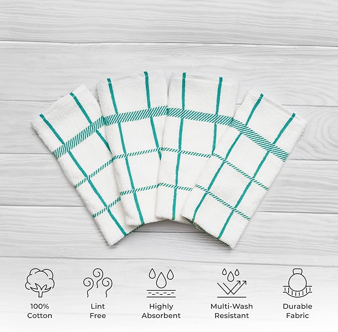100% Cotton Terry Dish Cloth & Dish Towel)