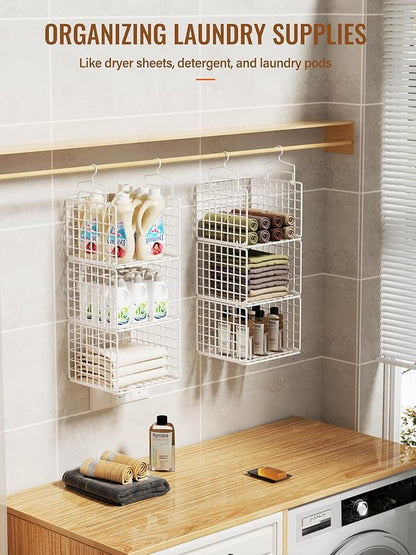 6 Tier Closet Hanging Organizer, Metal Closet Organizers and Storage
