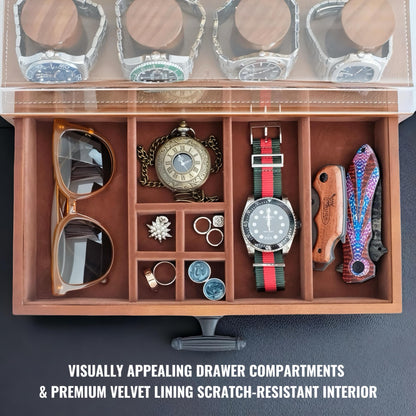SeLuM Cologne watch organizer and white cologne organizer for men