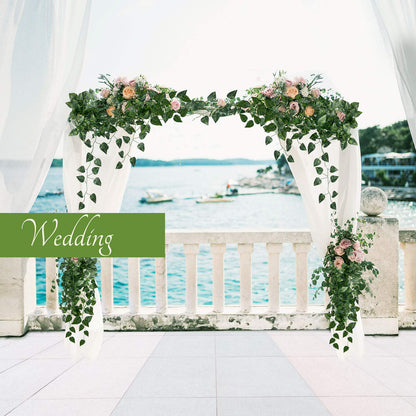 Yatim 78-Ft 12 Pack Silk Artificial Ivy Vines Leaf Garland Plants Hanging Wedding Garland Fake Foliage Flowers Home Kitchen Garden Office Wedding Wall Decor