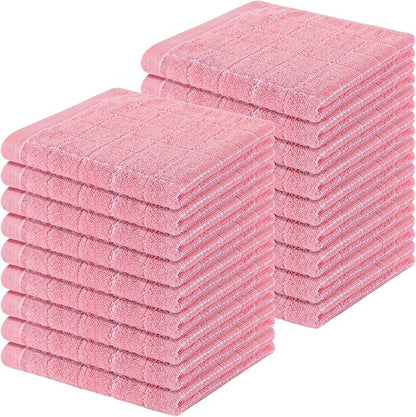 Homaxy 100% Cotton Terry Kitchen Dish Cloths, Ultra Soft and Absorbent Dish