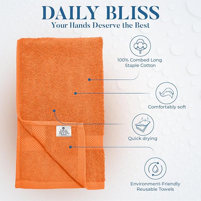 DAN RIVER 6-Pack Premium Hand Towels