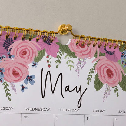 2026-2027 Calendar, Jokotha Wall Calendar 2026, Calendar Runs From Jan 2026 - Jun 2027, 15" x 12", Twin-Wire Binding, Hanging Hook, Floral Design