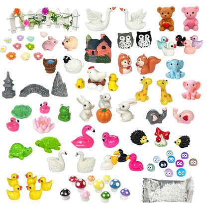 PE.WELLWOO Fairy Garden Accessories 103 PCS Fairy Garden Decor & Terrarium Decor Supplies for Potted Landscape Fairy Garden Kit for Room Decorations