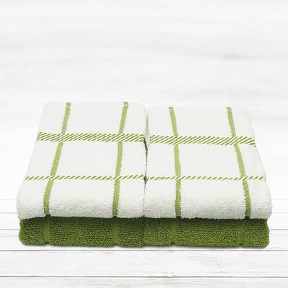 100% Cotton Terry Dish Towels, 4 pack16 x26 Inches, Super Soft and Absorbent