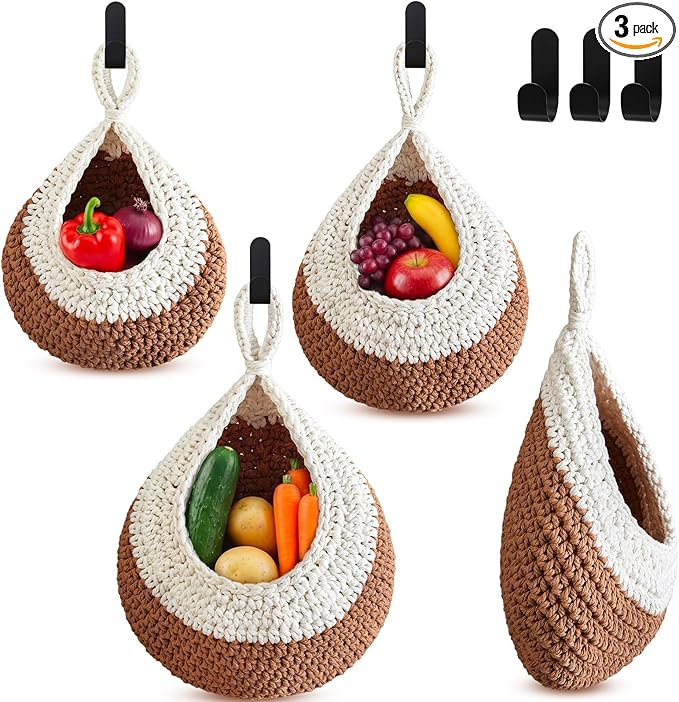 Honeydak Boho Decor Hanging Wall Baskets