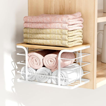 3 Pack Stackable Pantry Organizer, Stainless Steel Trash Bag Holder Dispenser
