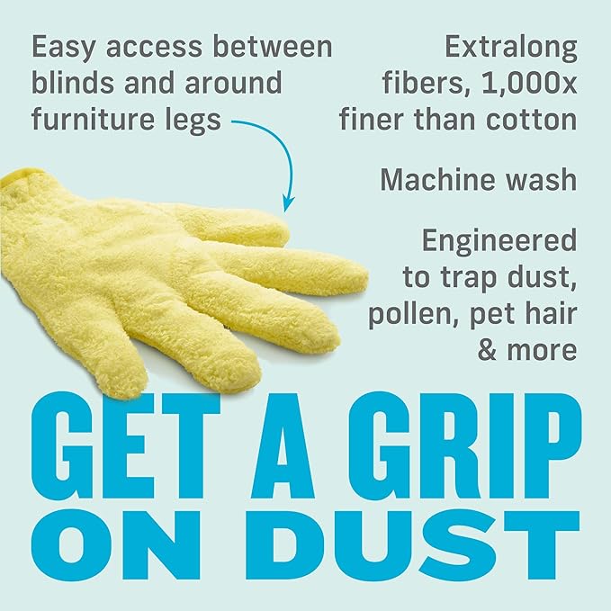E-Cloth High Performance Dusting Glove, Microfiber Cleaning Cloth, Traps Dust