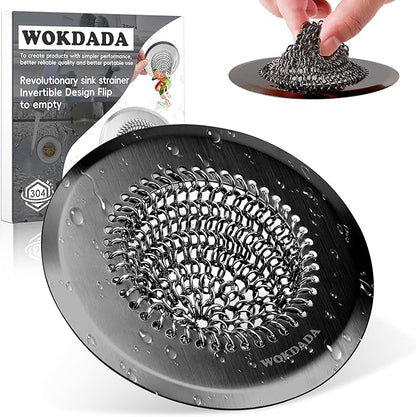 Sink Drain Strainer, Reversible Mesh Sink Strainer