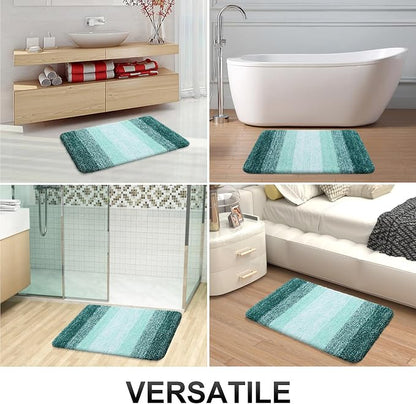 OLANLY Bathroom Rugs Mat 30x20, Extra Soft Absorbent Microfiber Bath Rugs, Rubber Backing, Quick Dry, Washable Bath Mats for Bathroom Floor, Tub and Shower, Home Decor Accessories, Blackish Green