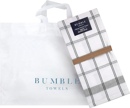 Premium Kitchen Towels | Large Cotton Dish Towels | Flat & Terry Highly