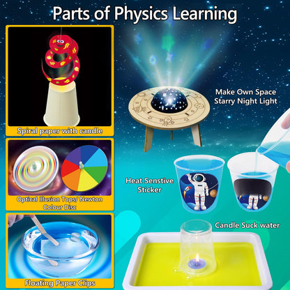 UNGLINGA 300+ Experiments Science Kit for Kids | S.T.E.M Educational Toys with Lab Manual | Volcano, Crystal Growing, Chemistry Set | Christams Birthday Gifts for Boys & Girls