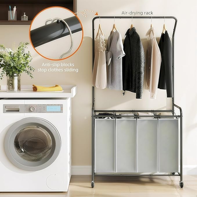 ROMOON Rolling Laundry Basket Organizer