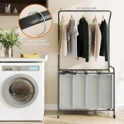 ROMOON Rolling Laundry Basket Organizer