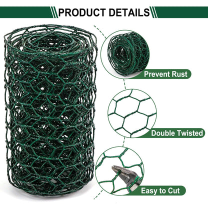 Floral Wire Netting, 4 x 118 Inch Mesh Netting with Plier, Protect Plant & Decorate Flower Arch, DIY Craft