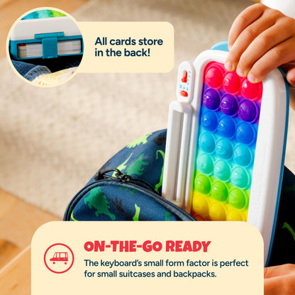 Chuckle & Roar Pop It! ABC & Spelling Keyboard - Multicolor - Smart Letter Guidance with Alphabet Learning Toys - Soft Silicone Keys for Toddler Sensory Toys - Compact Travel Play Kit for Toddlers 1-3