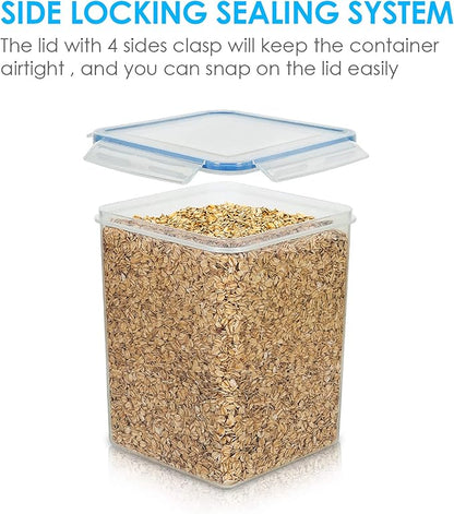 Vtopmart Large Food Storage Containers 5.2L / 175oz, 4 Pieces BPA Free Plastic
