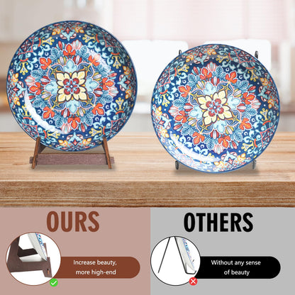 DMREFIT Plate Stands for Display,10 Inch wooden Plate Holder Display Stands,Frame holder stand for Book, Picture,plaque, Decorative Plate, Photo and Platter, Tabletop Art.(1 Pack )