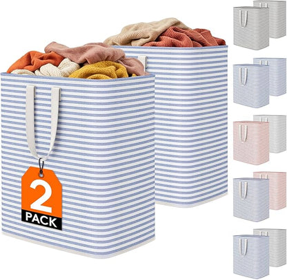 Lifewit 2 Pack Laundry Hamper Large Collapsible Laundry Baskets, Freestanding