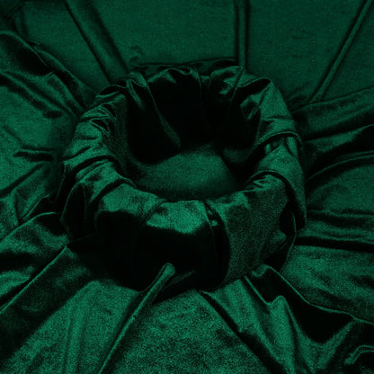 KKJIAF Hunter Green Stretch Velvet Fabric 60 Inch Wide, 5 Yard Soft Stretchy Fabric for Sewing Clothes, Apparel, Costume, Crafts - 90% Polyester 10% Spandex