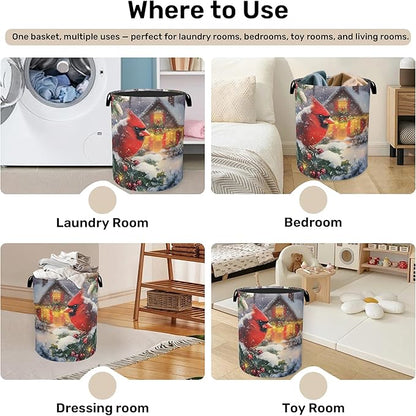 Red Cardinal Cottage Foldable Laundry Hamper