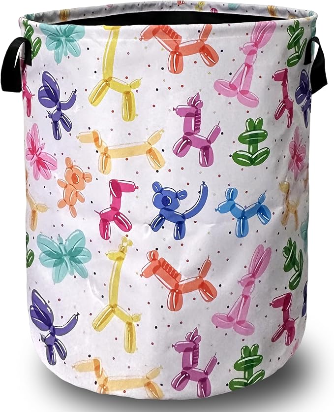 Colorful Dogs Pattern Laundry Basket Foldable