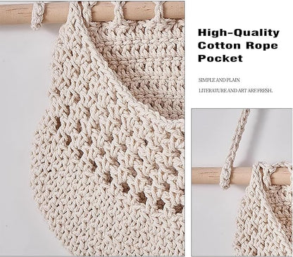 AARAINBOW Wall Cotton Hanging Baskets, Large 3 Tier Decorative Wall Basket