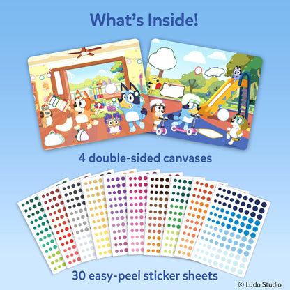 Skillmatics Bluey Dot It Sticker Activity – Mess-Free Fun for Kids, 500+ Stickers, Craft Kits, DIY Activity, Travel Toys, Gifts for Boys & Girls Ages 3, 4, 5, 6, 7
